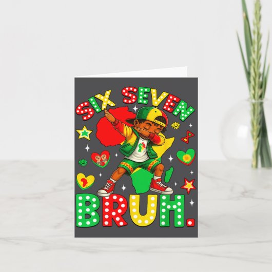 Hilarious Bruh History Dabbing 67 African American Kaart (Voorkant)