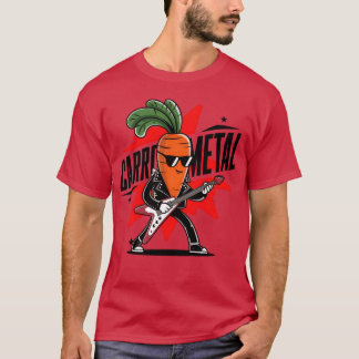 Hilarious Carrot Metal Rock On withhis Metalhe fri T-shirt