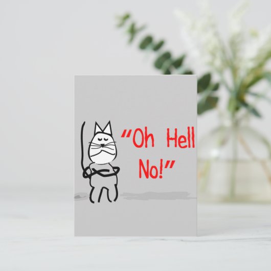Hilarious Cat Art Cards en Gifts-Cat Lovers Briefkaart (Staand voorkant)