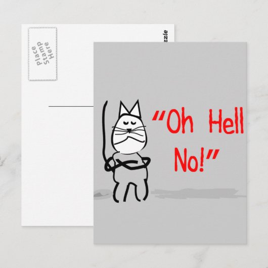 Hilarious Cat Art Cards en Gifts-Cat Lovers Briefkaart (Voorkant / Achterkant)