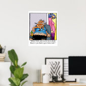 Hilarious Cat Humor Poster Gift (Thuiskantoor)