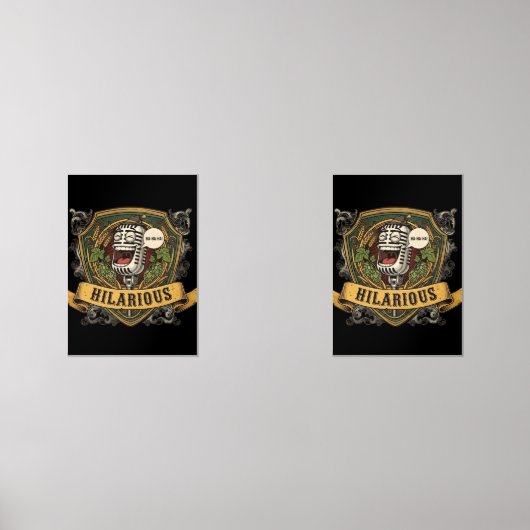 Hilarious Comedy T-Shirt Muurkunst Sets (Voorkant)