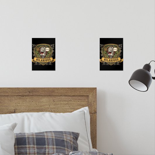 Hilarious Comedy T-Shirt Muurkunst Sets (Slaapkamer)