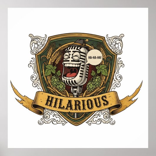 Hilarious Comedy T-Shirt Poster (Voorkant)