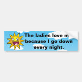 Hilarious Crude Cartoon Sun Bumpersticker (Voorkant)