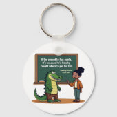 Hilarious Dinosaur Teacher Sleutelhanger (Voorkant)