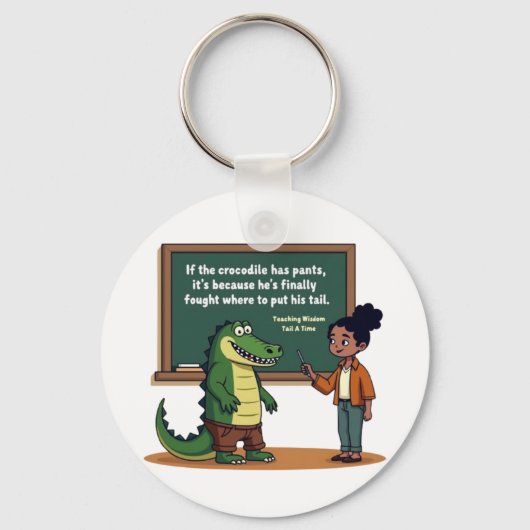 Hilarious Dinosaur Teacher Sleutelhanger (Voorkant)