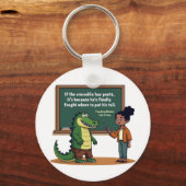 Hilarious Dinosaur Teacher Sleutelhanger (Achterkant)
