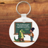 Hilarious Dinosaur Teacher Sleutelhanger (Voorkant)