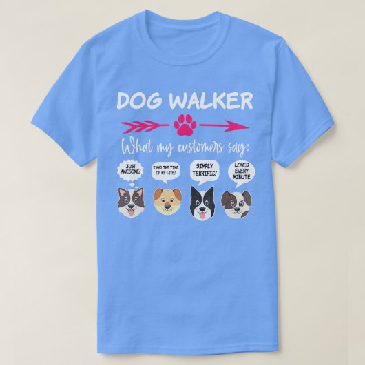Hilarious Dog Walker Gifts Pups Funny Dog Walking T-shirt (Design voorkant)