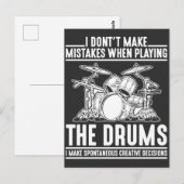 Hilarious Drumming Musician Percussion Drum Player Briefkaart (Voorkant / Achterkant)