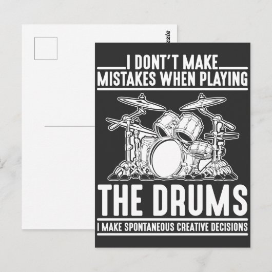 Hilarious Drumming Musician Percussion Drum Player Briefkaart (Voorkant / Achterkant)