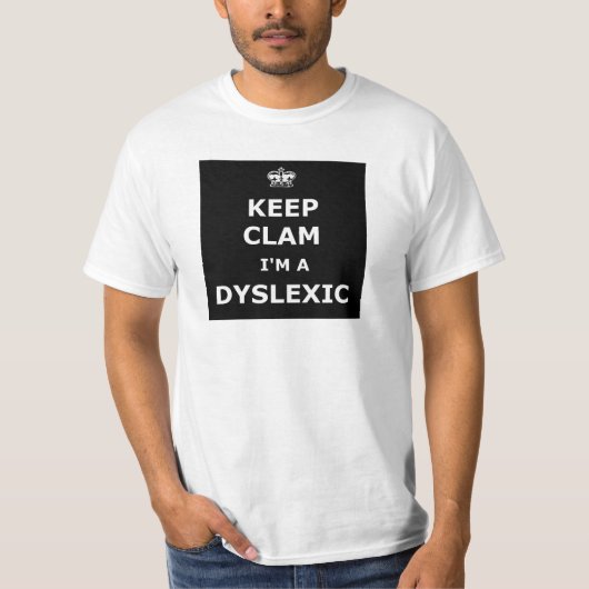Hilarious dyslexic t-shirt (Voorkant)