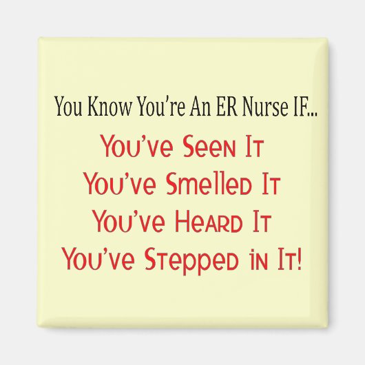 Hilarious ER Nurse Gifts Magneet (Voorkant)
