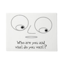 Hilarious Face Design Rude Doormat