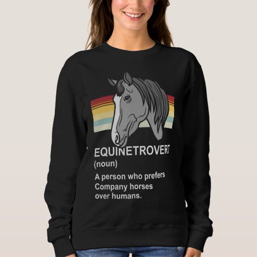 Hilarious Farming Loner Foal Lover Definition Hor Trui (Voorkant)