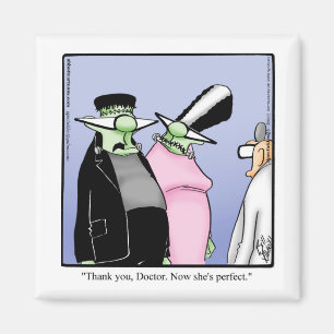 Hilarious Frankenstein Monster Humor Magnet