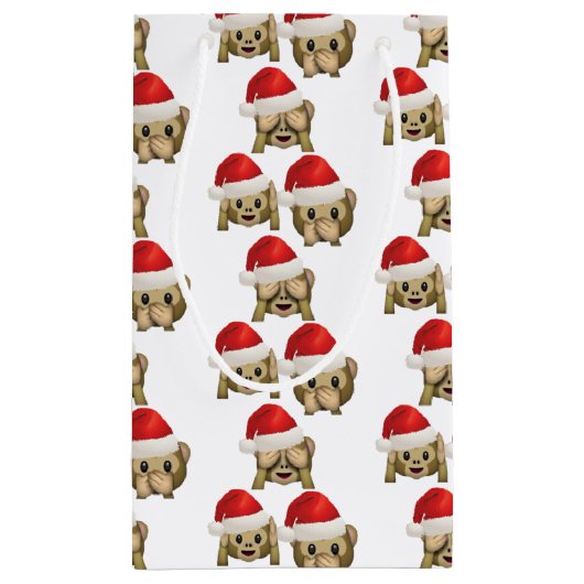 Hilarious Fun Monkey Emoji - Monkey cartoon design Klein Cadeauzakje (Achterkant)