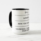 Hilarious Funny Coffee Addict Symptoms Mok (Voorkant links)