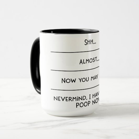 Hilarious Funny Coffee Addict Symptoms Mok (Voorkant links)