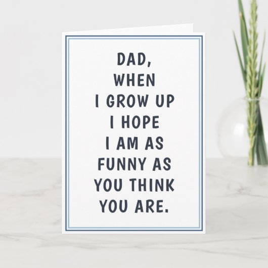 Hilarious Funny Dad Jokes Birthday Vaderdag Kaart (Voorkant)