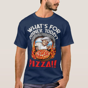 Hilarious Funny Pizza Loverwhats voor eten vandaag T-shirt
