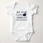 Hilarious Funny Police Officer Baby Joke Romper (Voorkant)