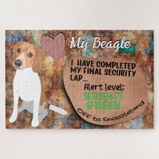Hilarious gedachte uit je Beagle Legpuzzel (Horizontaal)