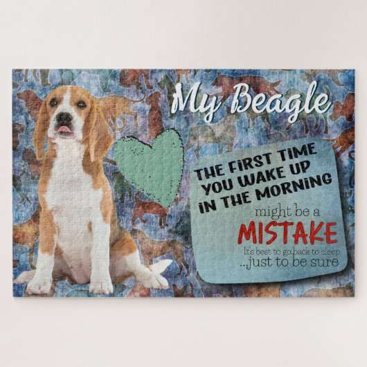 Hilarious gedachte uit je Beagle Legpuzzel (Horizontaal)