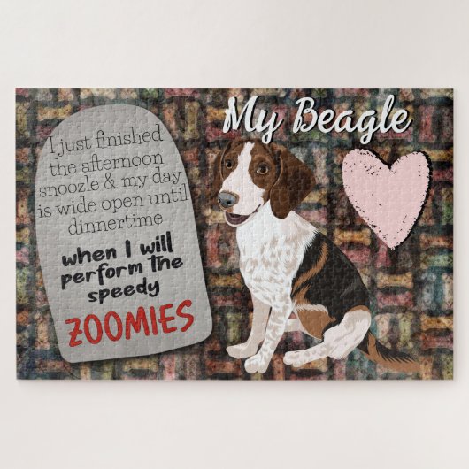 Hilarious gedachte uit je Beagle Legpuzzel (Horizontaal)
