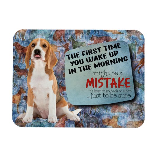 Hilarious gedachte uit je Beagle Magneet (Horizontaal)