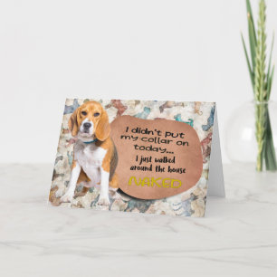 Hilarious gedachte van je Beagle Birthday Card Kaart