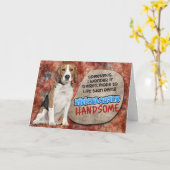 Hilarious gedachte van je Beagle Birthday Card Kaart (Gele Bloem)