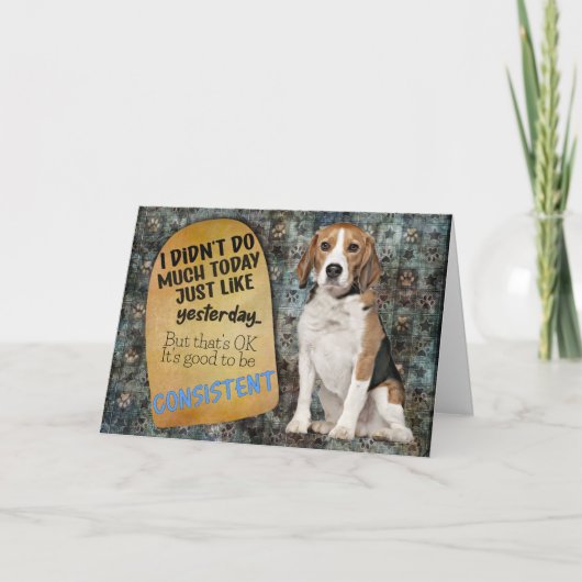 Hilarious gedachte van je Beagle Birthday Card Kaart (Voorkant)