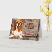 Hilarious gedachte van je Beagle Birthday Card Kaart (Gele Bloem)