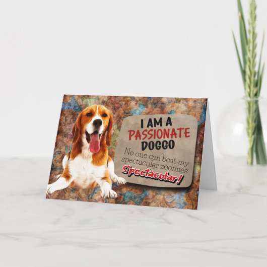 Hilarious gedachte van je Beagle Birthday Card Kaart (Voorkant)