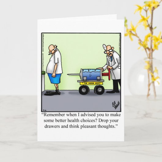 Hilarious Get Well Wenskaart Kaart (Gele Bloem)