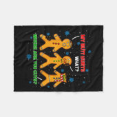 Hilarious Gingerbread Cookie My Butt Hurts Xmas Hu Fleece Deken (Voorkant (Horizontaal))