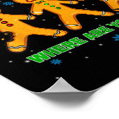 Hilarious Gingerbread Cookie My Butt Hurts Xmas Hu Poster (Hoek)