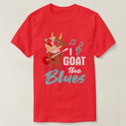 Hilarious Goat Design for a Blues Musician (2) T-shirt (Design voorkant)