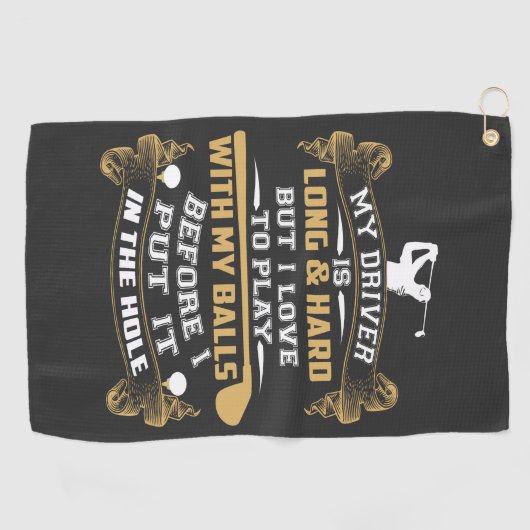 Hilarious Golf Driver Gezegde Golfhanddoek (Horizontaal)