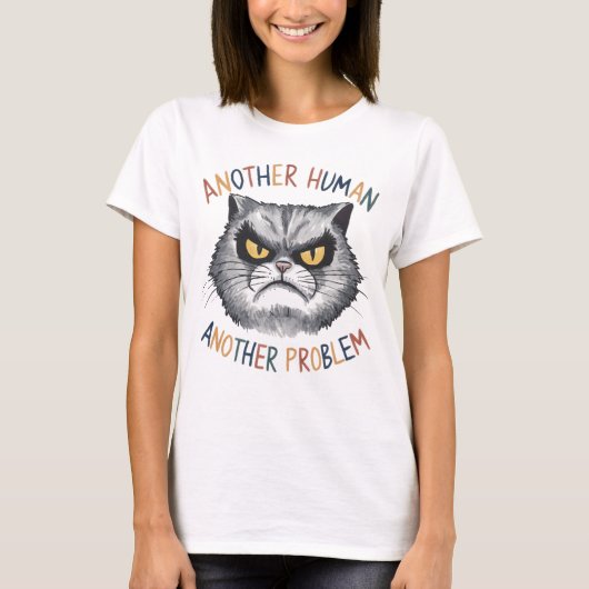 Hilarious Grumpy Cat T-shirt (Voorkant)