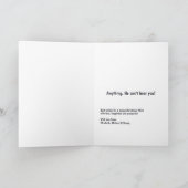 Hilarious Holiday Greeting Funny Christmas Feestdagen Kaart (Binnen)