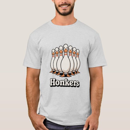 Hilarious Honkers Geese Funny Goose Meme T-shirt (Voorkant)