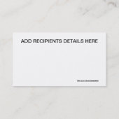 Hilarious house move visitekaartje (Achterkant)