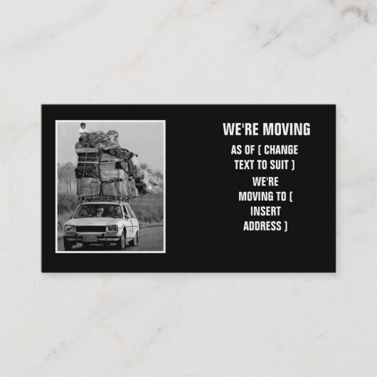 Hilarious house move visitekaartje (Voorkant)