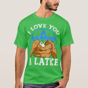 Hilarious ik hou van je, een Latke Pun Hanukkah jo T-shirt