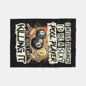 Hilarious It Player Billiards Killing Pool Quote S Fleece Deken (Voorkant (Horizontaal))