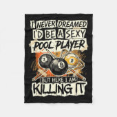 Hilarious It Player Billiards Killing Pool Quote S Fleece Deken (Voorkant)