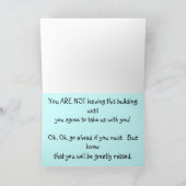 Hilarious Kaart van de pensionering... van de gang (Binnen)